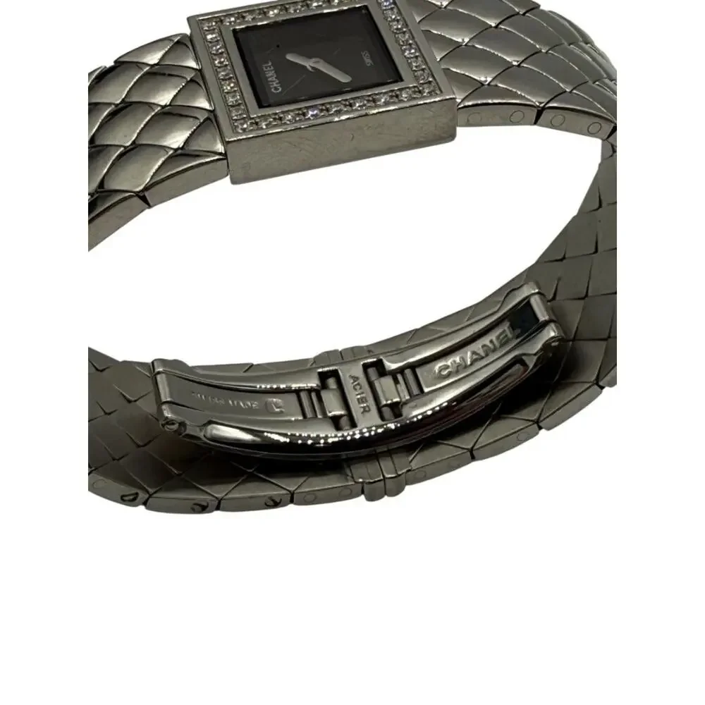 Chanel Matelassé Diamond Bezel Wristwatch